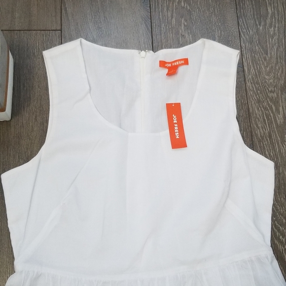 NWT Joe Fresh White Summer Dress Size 8 - Picture 2 of 5